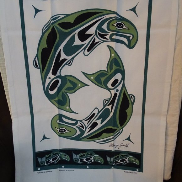Anthony Joseph Inuit Cotton Tea Towel - Picture 2 of 2